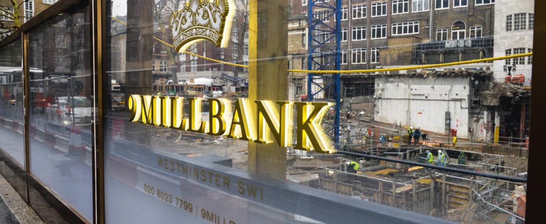 Clear hoarding at Millbank