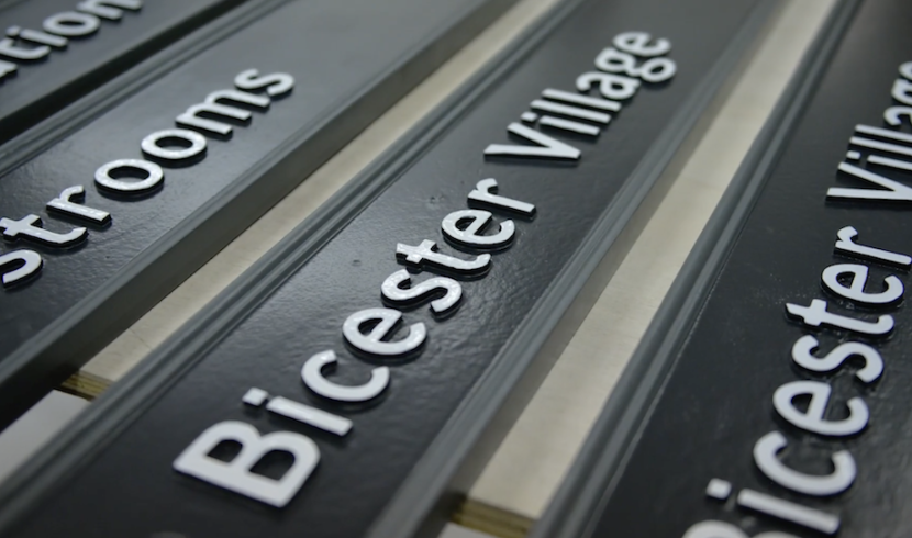 Bicester Village wayfaring signage