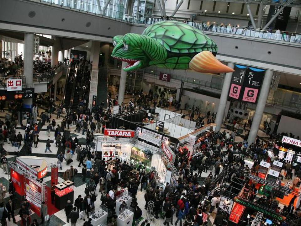 A large exhibition hall in Tokyo